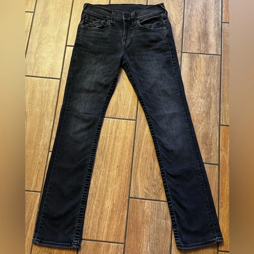 True Religion Ricky Relaxed Straight Jeans Black 29